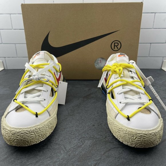 Nike Off White Blazer Low 77 Size 11 Mens White University Red OW Collaboration - Picture 7 of 12